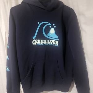 Quiksilver Navy Hoodie with Blue Graphics